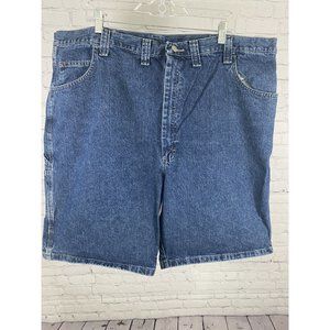 Wrangler Medium Wash High Rise Blue Jean Denim Carpenter Shorts Men’s (46 x 10)